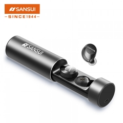 Sansui/山水X1雙耳無線藍牙耳機降噪重低音低音炮入耳式男女運動跑步可接聽電話蘋果安卓手機通用 
